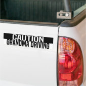 caution Grandma Driving バンパーステッカー (トラック上)