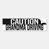caution Grandma Driving バンパーステッカー (正面)