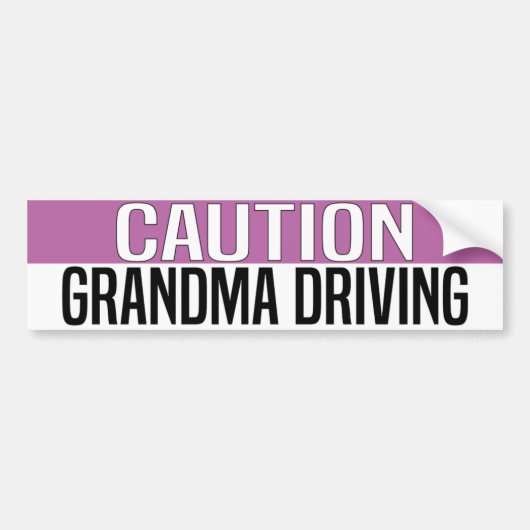 caution Grandma Driving バンパーステッカー (正面)