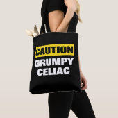 Caution Grumpy Celiac Coeliac トートバッグ (クローズアップ)