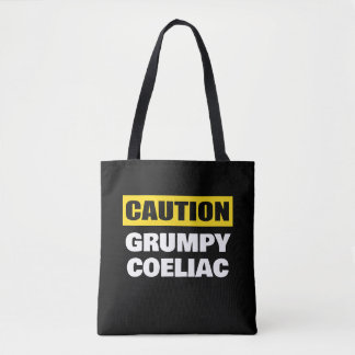 Caution Grumpy Coeliac Celiac トートバッグ