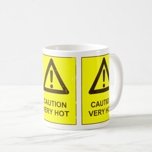 Caution - Hot Coffee Mug コーヒーマグカップ (正面右)