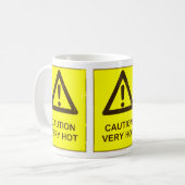 Caution - Hot Coffee Mug コーヒーマグカップ (正面左)