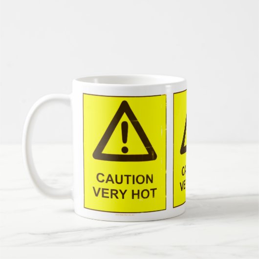 Caution - Hot Coffee Mug コーヒーマグカップ (左)