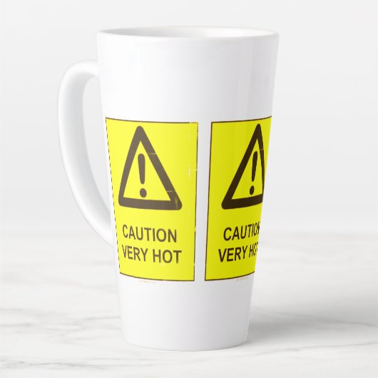 Caution - Hot Latte Mug カフェラテマグ (左アングル)