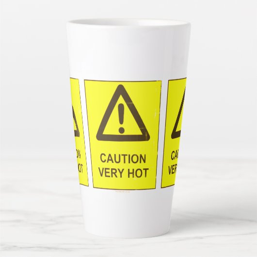 Caution - Hot Latte Mug カフェラテマグ (正面)