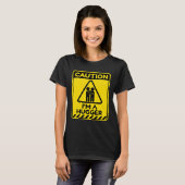 Caution I'm A Hugger Warning Sign  Free Hug Dealer Tシャツ (正面フル)