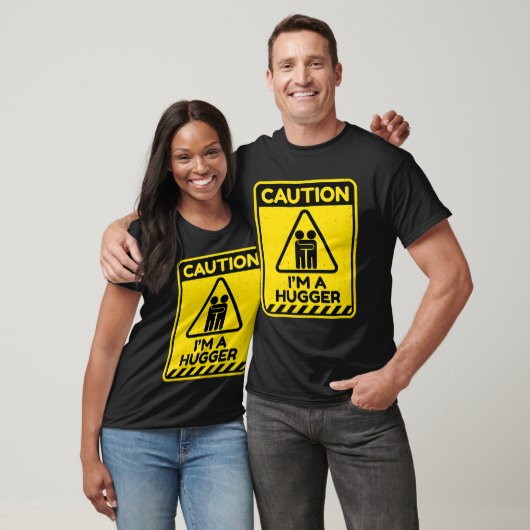 Caution I'm A Hugger Warning Sign  Free Hug Dealer Tシャツ (ユニセックス)