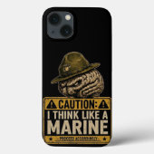 Caution Marine Mindset Brain iPhone 13 Case Case-Mate iPhoneケース (裏面)