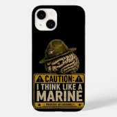 Caution Marine Mindset Brain iPhone 14 Case Case-Mate iPhoneケース (裏面)