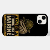 Caution Marine Mindset Brain iPhone 14 Case Case-Mate iPhoneケース (裏面 (横))
