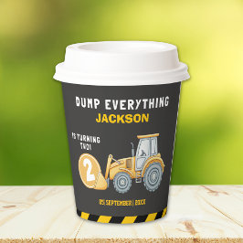 "Caution: Party Ahead! Construction Birthday 2 紙コップ