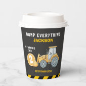 "Caution: Party Ahead! Construction Birthday 2 紙コップ (裏面)