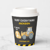 "Caution: Party Ahead! Construction Birthday 2 紙コップ (正面)