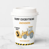 "Caution: Party Ahead! Construction Birthday 3 紙コップ (裏面)