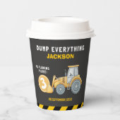 "Caution: Party Ahead! Construction Birthday 3 紙コップ (裏面)