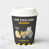 "Caution: Party Ahead! Construction Birthday 3 紙コップ (正面)