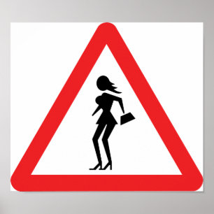 Caution Prostitute (Attenzione Prostitute) Sign ポスター