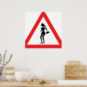 Caution Prostitute (Attenzione Prostitute) Sign ポスター (キッチン)