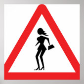 Caution Prostitute (Attenzione Prostitute) Sign ポスター (正面)
