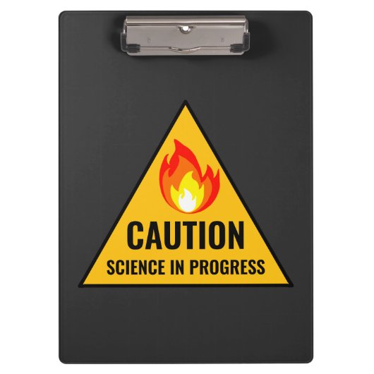 Caution Science in Progress クリップボード (正面)