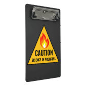 Caution Science in Progress ミニクリップボード (アングル)