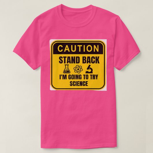 Caution Science In Progress Premium 210 Tシャツ (デザイン正面)
