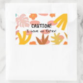 Caution... Sticker 長方形シール (バッグ)