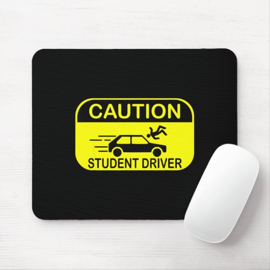 Caution Student Driver Funny  マウスパッド (マウス)
