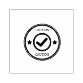 CAUTION Text Safety Checks Workplaces Storage Red  ラバースタンプ (インプリント)