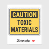 Caution Toxic Materials シール (シート)