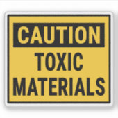Caution Toxic Materials シール (正面)