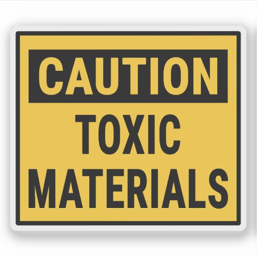 Caution Toxic Materials シール (正面)