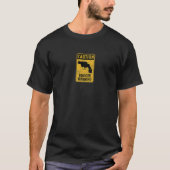 Caution Trigger Warning Fun Gun Road Sign Woke Vir Tシャツ (正面)