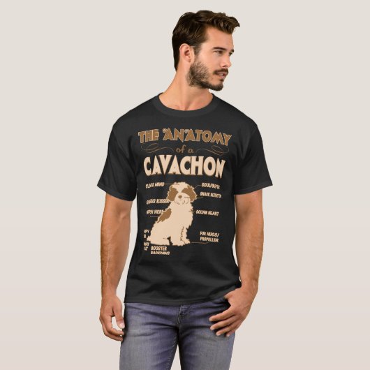 Cavachonペット恋人のギフトの解剖学 Tシャツ (正面フル)