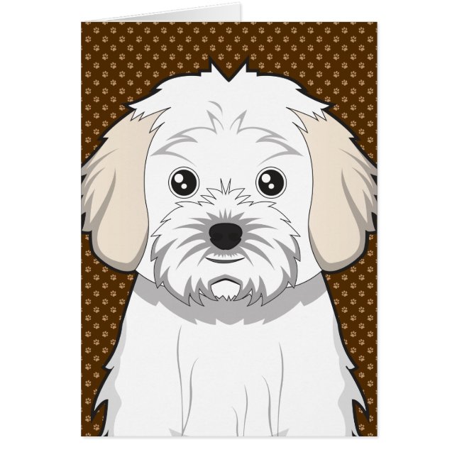 Cavachon犬の漫画の足 (正面)