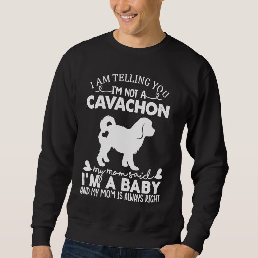 Cavachon Dog   For Women Mom Mama Baby Dog スウェットシャツ (正面)
