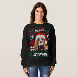 CavalierチャールズSpaniel Merry Woofmas王 スウェットシャツ