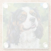 Cavalier Glass Coaster for Dog Lovers ガラスコースター (裏面)