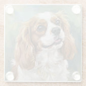 Cavalier Glass Coaster for Dog Lovers ガラスコースター (裏面)