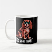 Cavalier King Charles Art For Men Women Cavalier S コーヒーマグカップ (左)