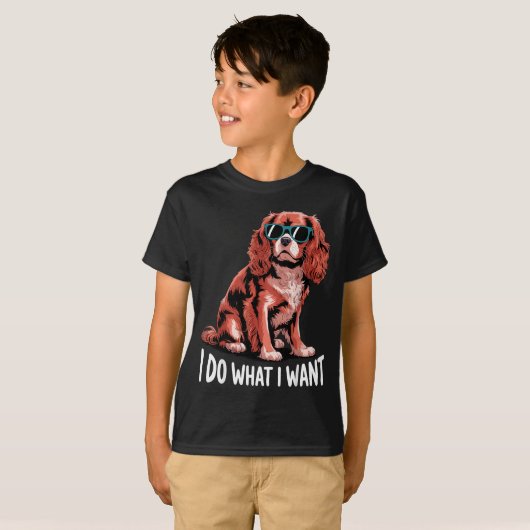 Cavalier King Charles Art For Men Women Cavalier S Tシャツ (正面フル)