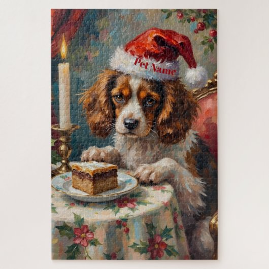 Cavalier King Charles Christmas Pudding Tea Party  ジグソーパズル (縦)