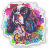 Cavalier King Charles Dog シール (正面)
