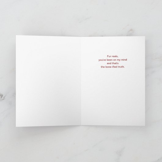 Cavalier King Charles Dog Blossoms Thinking of You カード (内部)