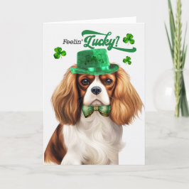 Cavalier King Charles Dog St Patrick's Day シーズンカード