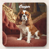 Cavalier King Charles Personalized Coaster Set コースター (正面)
