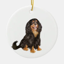 Cavalier King Charles (R) - ブラックタンの.png セラミックオーナメント
