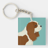 Cavalier King Charles Spaniel キーホルダー (正面)