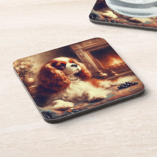 Cavalier King Charles Spaniel コースター (左側)